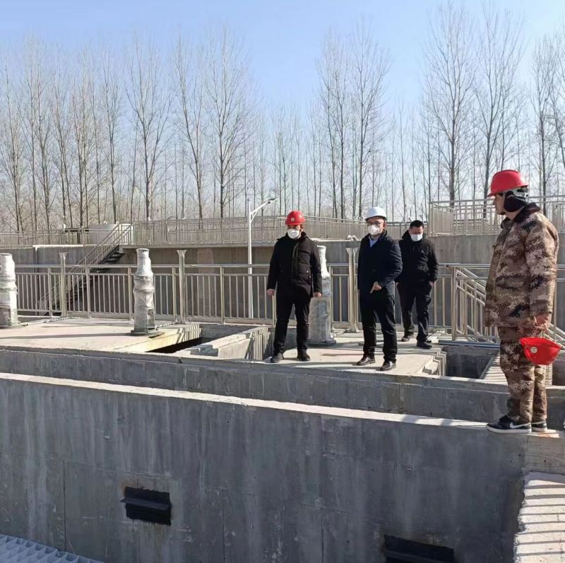 河南萬川環保董事長赴濮陽範縣汚水(shui)處理廠現場(chang)視詧指導工作(zuo)